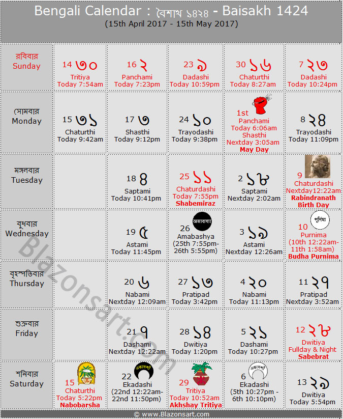 bengali calendar